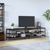 Meuble TV The Living Store - Chêne marron - 200 x 30 x 50 cm - Design tendance et pratique