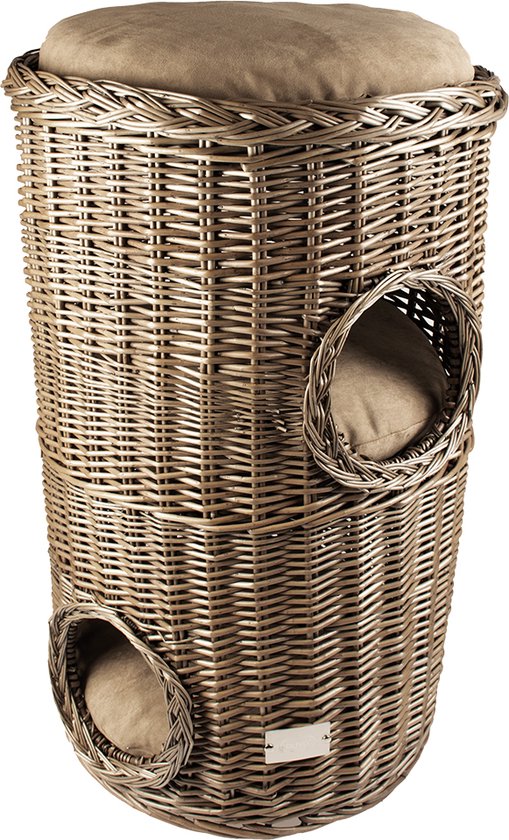 Duvo+ Provence rieten krabton & kussen Beige