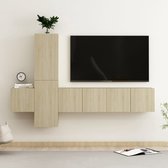 The Living Store Televisiekast Stereokast - 60 x 30 x 30 cm - Sonoma Eiken