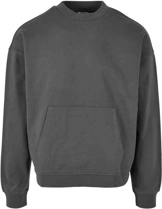Urban Classics - Organic Boxy Pocket Crewneck sweater/trui - L - Grijs