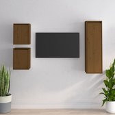 vidaXL - Tv-meubelen - 3 - st - massief - grenenhout - honingbruin