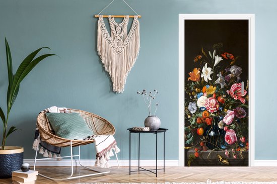 Autocollant de porte Vase avec fleurs - Jan Davidsz de Heem - Art - 80x205 cm - Poster de porte