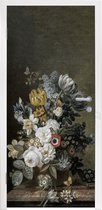 Deursticker Stilleven met bloemen - Oude meesters - Schilderij - 90x205 cm - Deurposter