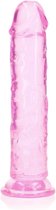 Straight Realistic Dildo Suction Cup - 8'' / 20 - Pink