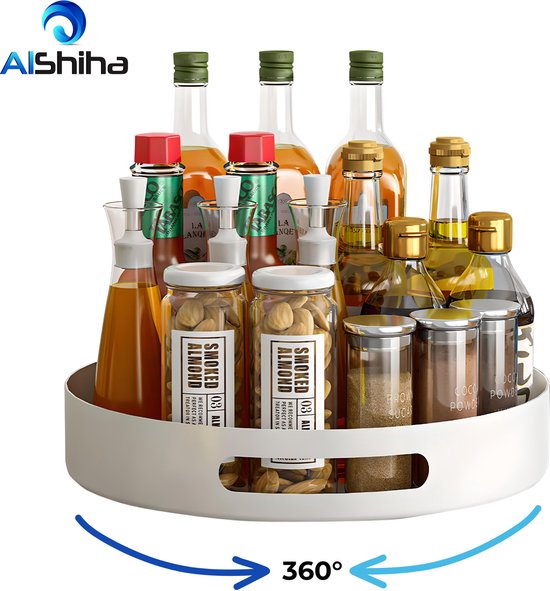 AlShiha® Organizer - Draaiplateau - Kruidenrek - Wit - keuken accessoires -  potjes... | bol.com