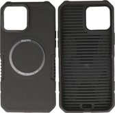 iPhone 12 - 12 Pro MagSafe Hoesje - Shockproof Back Cover - Zwart
