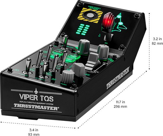 Thrustmaster Viper Panel voor PC - Bedieningspaneel met Achtergrondverlichting voor Gebruik Los of met het Viper TQS - 43 Metalen Actieknoppen - Gelicentieerd door de Amerikaanse Luchtmacht - Thrustmaster