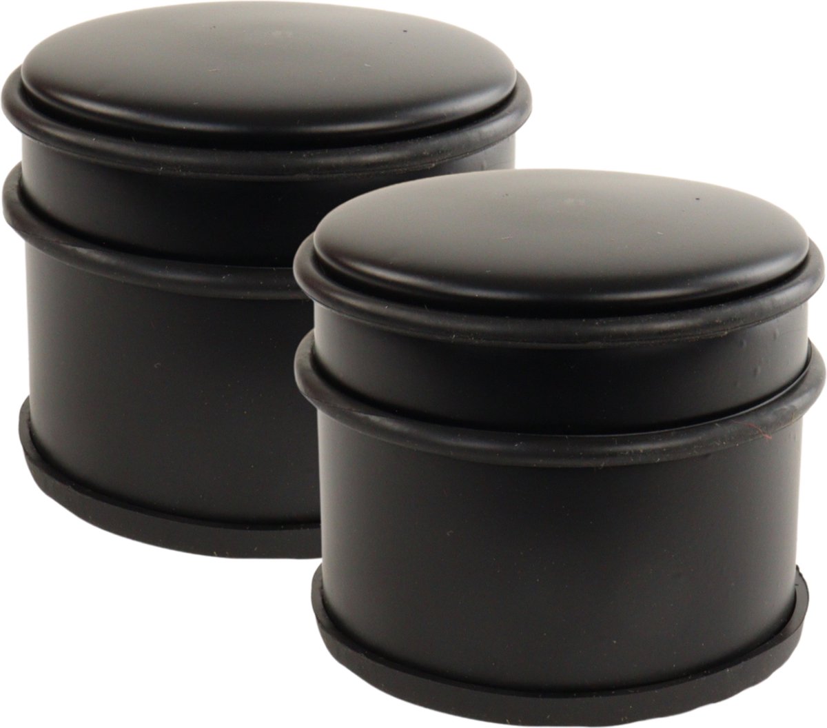 NORDIX Deurstop - 2 stuks - Deurstopper - Deurbuffer - Deurstoppers voor binnen - Mat Zwart - 9x7,5cm - ALTO