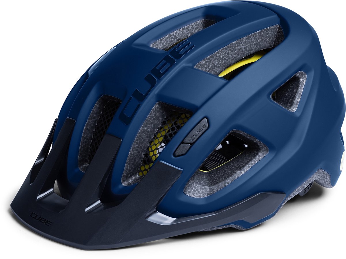 CUBE Fietshelm Fleet - 49-55 cm - Allround-helm - MIPS - 14 Ventilatiegaten - SNAP 360 fit-systeem - X-Lock-montagesysteem - Verstelbaar - S - Donkerblauw