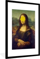Fotolijst incl. Poster - Mona Lisa - Leonardo da Vinci - Geel - 60x90 cm - Posterlijst