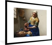 Cadre photo avec affiche - La Laitière - Peinture de Johannes Vermeer - 80x60 cm - Cadre pour affiche