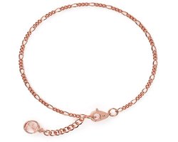 Elysian Armband Dames - Sterling Zilver 925 - 18K Rosé Goud verguld - Luxe geschenkdoos - 16 + 4 cm