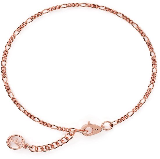 Elysian Armband Dames - Echt Zilver 925 - 18K Rosé Goud verguld - Luxe geschenkdoos - 16 + 4 cm