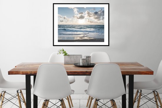 Cadre photo avec affiche - Mer - Nuages ​​- Allemagne - 80x60 cm - Cadre pour affiche