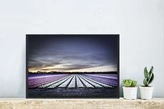 Photo encadrée - Champs de tulipes au Keukenhof en Hollande cadre photo 60x40 cm - Affiche encadrée (Décoration murale salon / chambre)