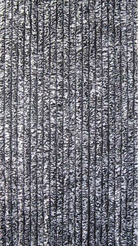 Kynast Garden - Vliegengordijn Kattenstaart - Pluche - 90 x 200 cm - Grijs/Zwart