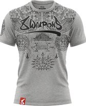 8 WEAPONS Muay Thai T-Shirt T Yantra Grijs maat XL
