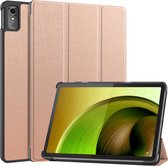 Hoes Geschikt voor Lenovo Tab M10 5G Hoes Luxe Hoesje Book Case - Hoesje Geschikt voor Lenovo Tab M10 5G Hoes Cover - Rosé goud
