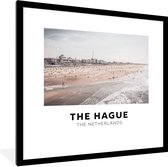 Cadre photo avec affiche - La Haye - Pays- Nederland - Plage - 40x40 cm - Cadre pour affiche