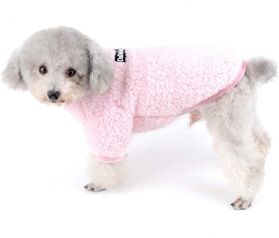 Winterjassen voor kleine honden Fleece Warme Hondentrui Trui Puppy Winterjas Chihuahua Kattenkleding Huisdier Jongens Meisjes Hondenkleding Roze S - ’merkloos’
