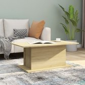 The Living Store Table basse 102x55-5x40 cm en aggloméré couleur chêne sonoma - Table