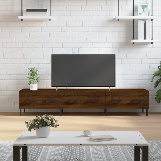 The Living Store TV-meubel - Bewerkt Hout en IJzer - 150 36 30
