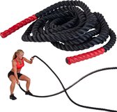Cheqo® PRO FIT Battle Rope - Crossfit Rope - Fitness Touw - HIIT Training - Training Touw - Krachttouw - Bootcamp Kabels - 12 Meter