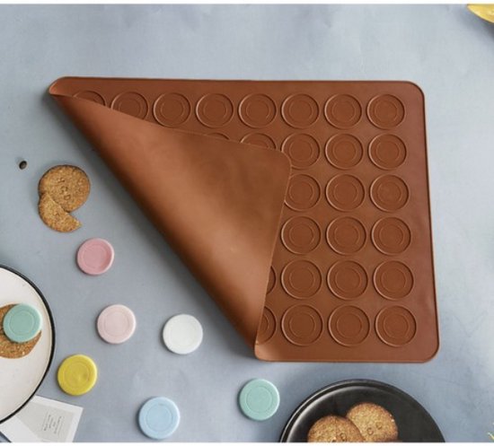 Tapis De Cuisson Silicone Pour Macarons 48 Puits - Kit Complet Avec Poches à Douille Et Douilles - Patisserie