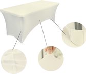 Créez une décoration de table élégante avec la Nappe Élastique - pour table rectangulaire - 183*76*76CM - blanc ivoire