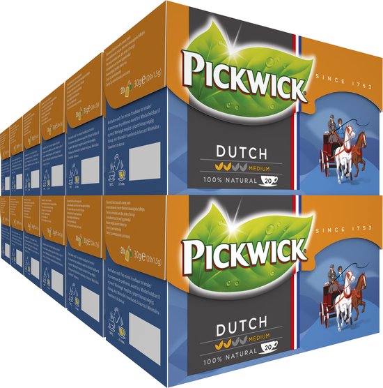 Pickwick Dutch Zwarte Thee 12 x 20 theezakjes bol