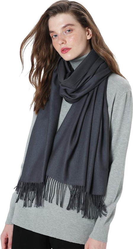 Regenboog Sjaal Vintage - Elegante Multifunctionele Damessjaal Zwart/Bruin S/M