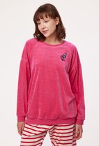 Woody pyjama meisjes -roze -kalkoen - 232-10-PDV-V/388 - maat 92
