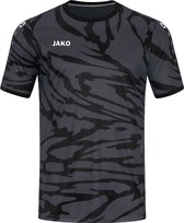 JAKO Shirt Animal Korte Mouw Kind Antraciet-Zwart-Wit Maat 152