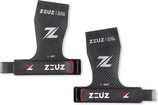 ZEUZ Ultra No Chalk Grips voor Fitness & CrossFit – Sport Handschoenen – Turnen – Gymnastics – Zwart – Maat L - ZEUZ