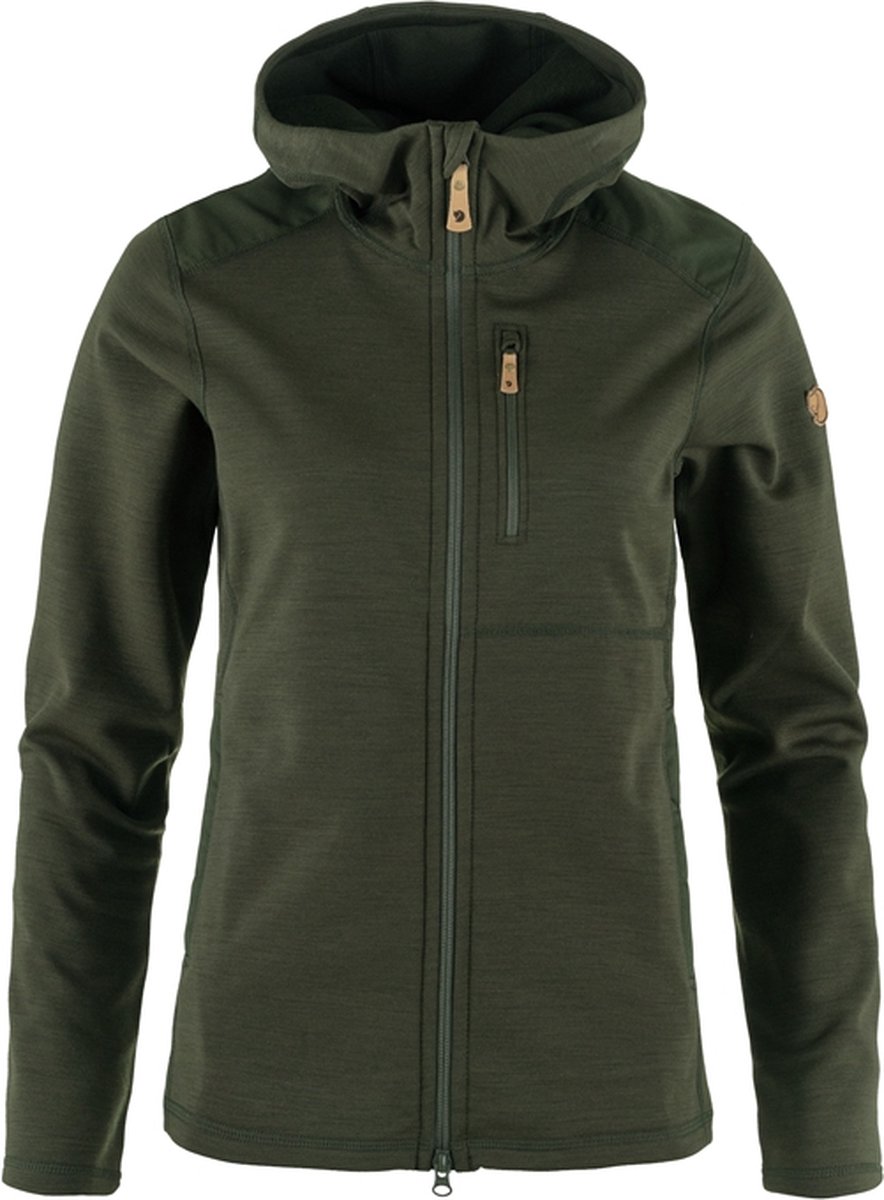 Vest Fjällräven Women Keb Fleece Hoodie Deep Forest-M