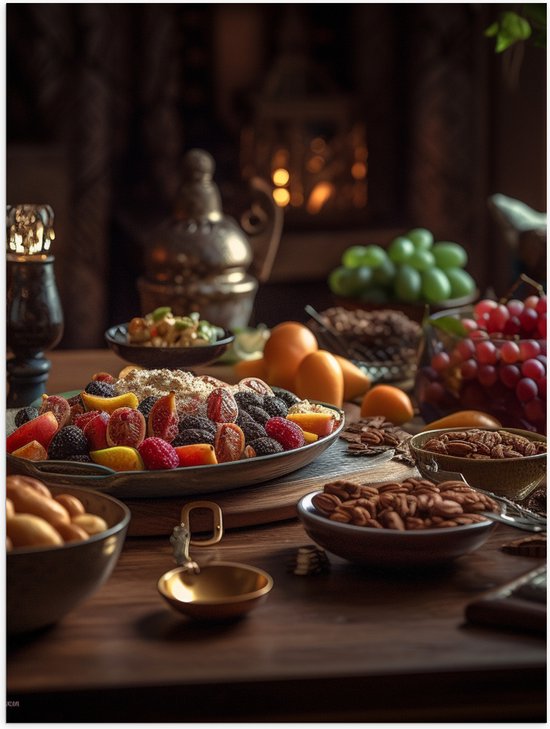 Poster (Mat) - Eten - Fruit - Ramandan - 60x80 cm Foto op Posterpapier met een Matte look