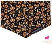 LanaBandana Dogwear | Halloween Pumpkins | Halloweenbandana | Hondenbandana | Knoopbandana | Maat S