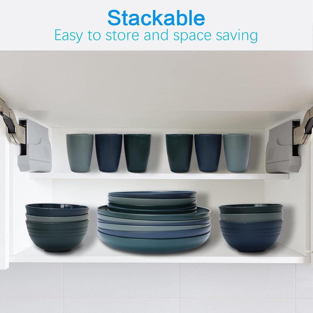 Sour Lemon Service De Table 52 Pièces Incassable – Assiettes, Bols, Tasses, Couverts De Camping, Paille, Fourchettes En Plastique Coloré Et Léger