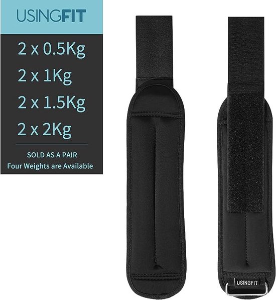 Verstelbare gewichtsmanchetten, 2 x à 2,3 kg, hoogwaardige gewichten