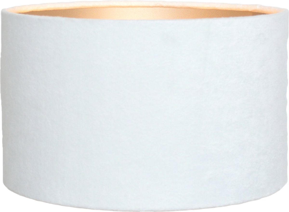 Lampenkap Wit Rond voor Hanglamp of Tafellamp met Gouden Binnenkant, Fluweel Velvet Touch | Lauren S