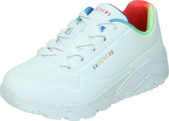Skechers Uno Lite Rainbow Speckle 310456L-WMLT, voor meisje, Wit, Sneakers,Sportschoenen, maat: 31