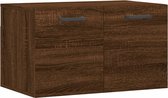 vidaXL - Wandkast - 60x36,5x35 - cm - bewerkt - hout - bruin - eikenkleur