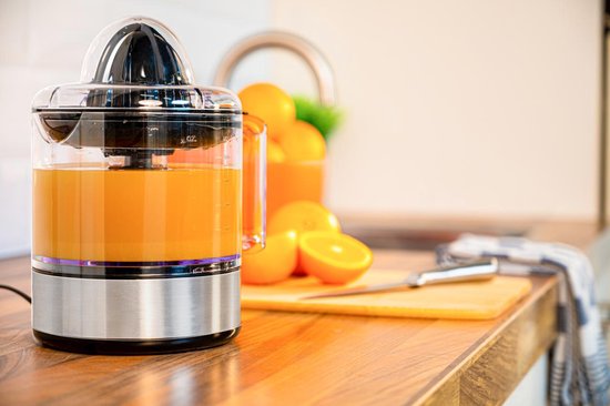 alpina Elektrische Citruspers - 30W/230V - Sinaasappelpers - Sap Reservoir 800ML - Filter voor Pulp en Pitjes - BPA-Vrij - Zilver van Merkloos — afbeelding 5
