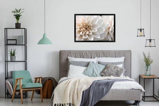 Fotolijst incl. Poster - Bloemen - Wit - Natuur - 120x80 cm - Posterlijst