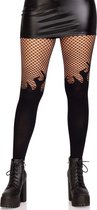Leg Avenue - Aso & Biker & New Kids Kostuum - Burning Legs Panty - Zwart - One Size - Halloween - Verkleedkleding