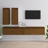 vidaXL - Tv-meubelen - 4 - st - massief - grenenhout - honingbruin