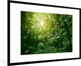 Fotolijst incl. Poster - Jungle - Planten - Bladeren - Jongens - Meisjes - Kinderen - 120x80 cm - Posterlijst