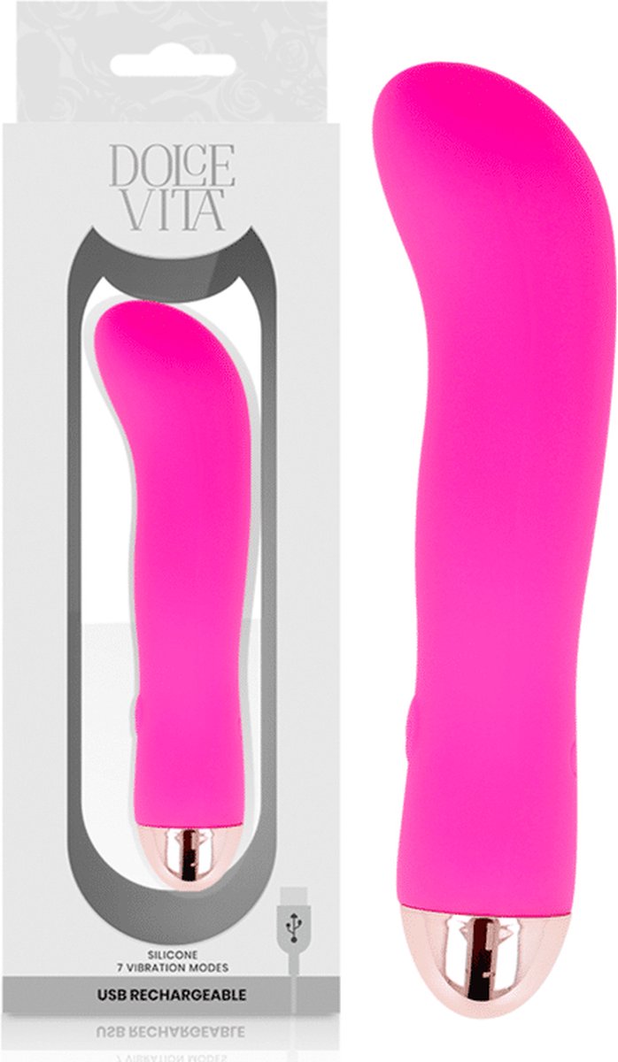 DOLCE VITA | Dolce Vita Rechargeable Vibrator Two Pink 7 Speeds