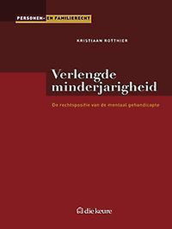 Personen- en familierecht Verlengde minderjarigheid - cover