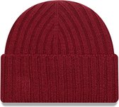 Bonnet / Chapeau New Era - Rouge foncé - Tricot à revers côtelé court - Collection Hiver '23 - Chapeau pour homme - Chapeau pour femme - Chapeaux